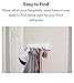 BIRDROCK HOME Folding Hook Coat and Hat Rack - 5 Hooks - 17 Inches - Wall Mount - Decorative Home Storage - Entryway Foyer Hallway Bathroom Bedroom Rail - Satin Nickel Hooks - White Pine Rail