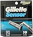 Sensor Refill Blade Cartridges, 10 Ct. (Pack of 4)