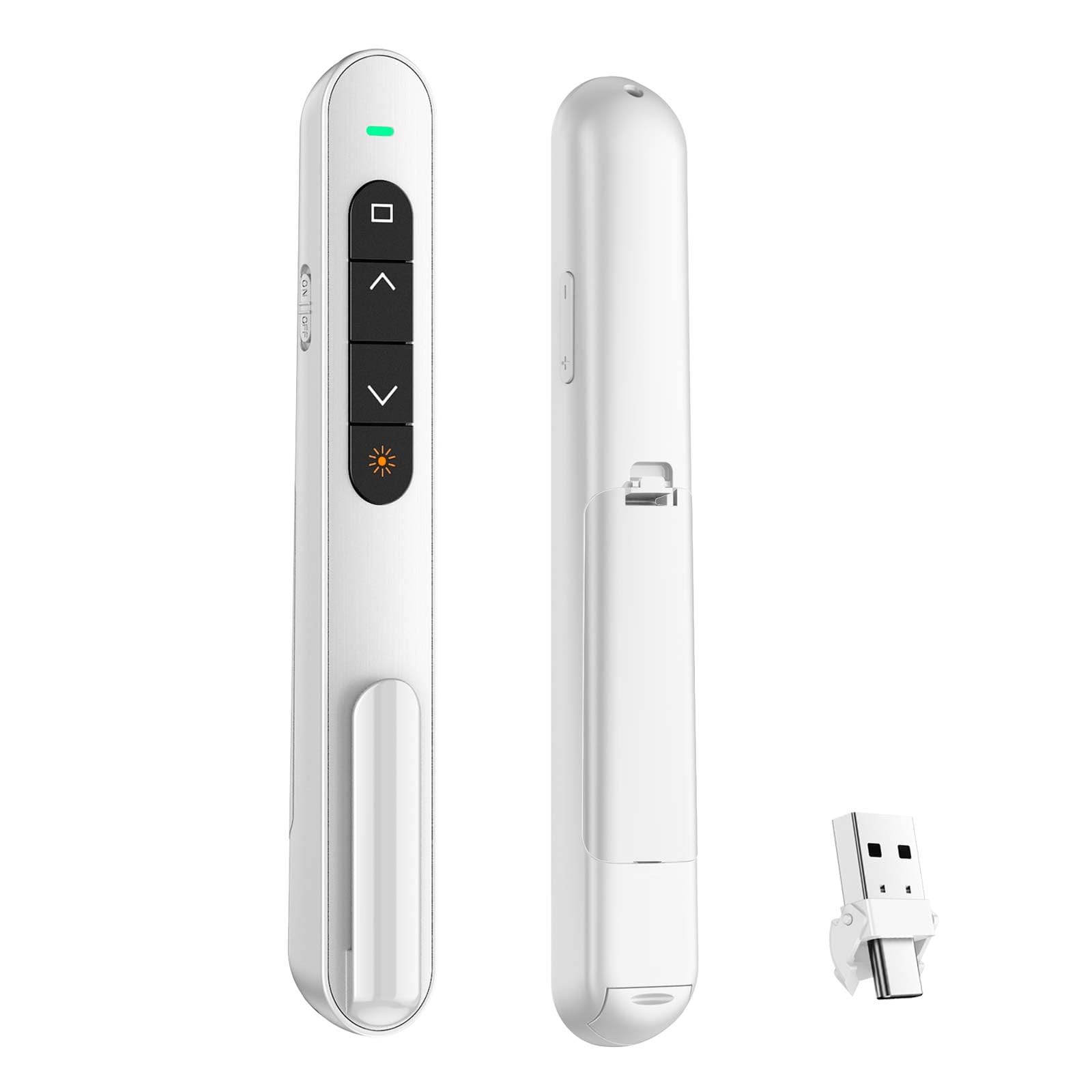 Photo 1 of QUI Presentation Clicker for PowerPoint, RF 2.4GHz USB C Wireless Presenter Remote with Volume Control, PowerPoint Clicker Slide Advancer for Mac, Windows, Laptop, Keynote