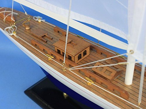 Hampton Nautical Wooden Model Sailing Yacht Enterprise, 35"