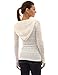 PattyBoutik Women's Hoodie Open Stitch Knit Top (Off-White M)