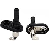 Door Pin Switch 12V Alarm Hood Pin Switch Momentary Universal Door Jamb Flange Light Hood Switch 20A 12 12VDC Nickel Plated with Rubber Boot for Car Truck Boat,Waterproof Dustproof,2pcs