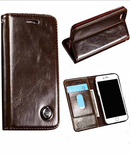 iPhone 7 & 8 Plus Case, Ranbio PU Leather Wallet Phone Case with Flip Cover and Stand [Credit Card Slot] [Magnetic Closure] [Book Design] Folio Stand Case for Apple iPhone 7 / 8 Plus (Brown)