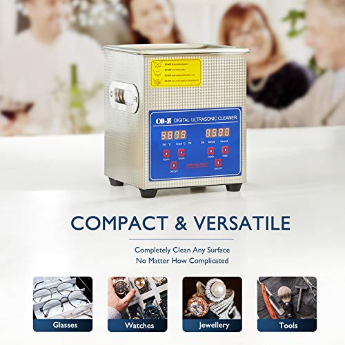 COZ 2L Ultrasonic Cleaner with Digital Timer and Heater, Professional