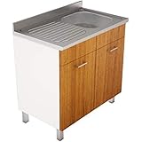 Divina Home - Mueble tipo armario bajo fregadero, 2 puertas, 80 x 50 x