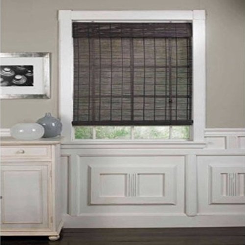 Grey Bamboo Natural Decorative Roll Up Shade, 71X71