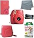 Fujifilm Instax Mini 9 Instant Camera - 6 Pack Accessory Camera Bundle – 20 Instax Film - Camera/Video case – instax Leather Album - and Much More(1 Year Warranty) (Raspberry)