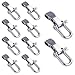 Nisorpa 10 PCS Adjustable D Shackles Buckles, High Strength Zinc Alloy U-Shaped Bow Shackles Alloy Paracord Buckles for Outdoor Rope Survival Bracelets