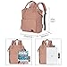 Veegul Wide Open Multipurpose Travel Backpack Lightweight Casual Daypack 18L Light Pink