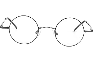 Agstum Small Round Prescription Eyeglasses Frame Clear Lens 37mm