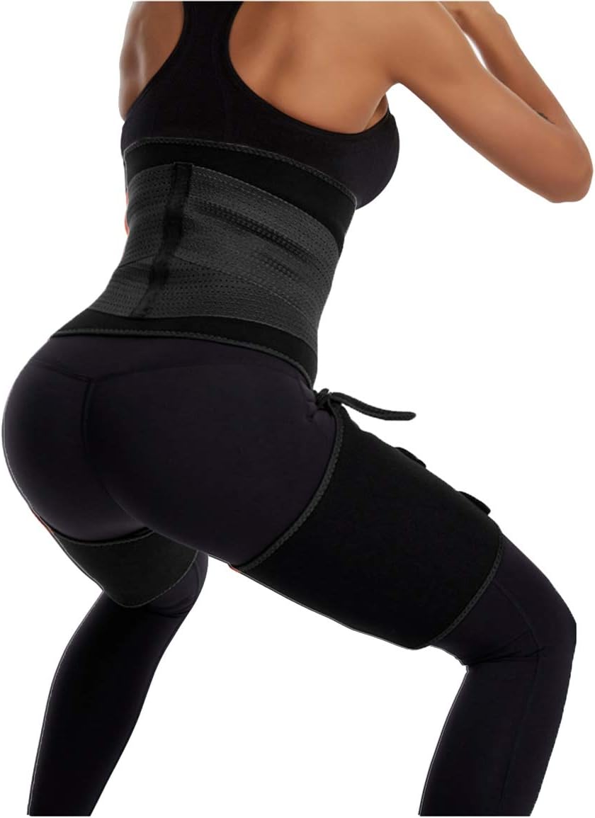 ODOBOU 3-in-1 Waist Trainer for Women, Butt Lifter and Hip Enhancer, Thigh Trimmers Eraser Shapeware Booty Belt: Sports & Outdoors