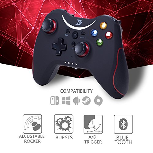 ZD-T[Bluetooth] pro Wireless Gaming Controller for Nintendo Switch,Samsung Gear VR,fire tv,PC(Win7-Win10),Android Smartphone Tablet VR TV BOX