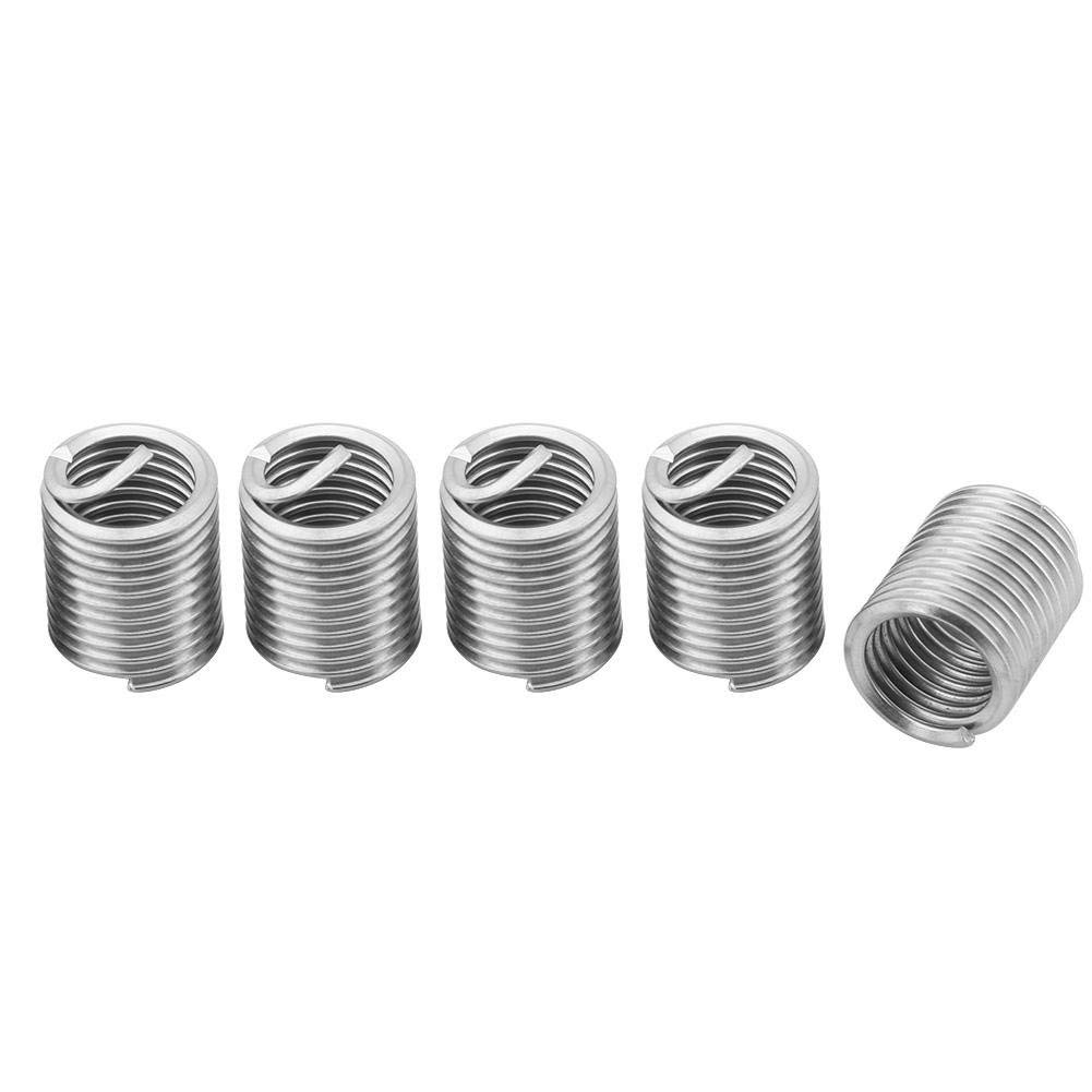 60Pcs Wire Thread Insert Assortment Stainless Steel Type Thread Repair Insert Kit Wire Inserts Screws Sleeve Assortment Kit M3 M4 M5 M6 M8 M10 M12