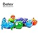 Boley 10 Pack Wind Up Sea Animal Bath Toy - Manual Motorized Flipper Action, Adorable Sea Critter Toys for Babies and Toddlers, Bath Time Fun