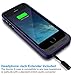 Maxboost Atomic S Apple MFI Certified 2400mAh Battery Pack with Built-in Kickstand Battery Case for iPhone5/5s - Matte Black/Purple