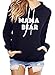 Ezcosplay Cute Mama Bear Tshirts Letter Print Long Sleeve Sweatshirt Loose Pullover Tops