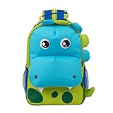 Green Spotted Dinosaur Dimensional Animal Shape Water Resistant Preschool Backpack