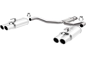 MAGNAFLOW EXHAUST PRODUCTS MagnaFlow Cat-Back Performance Exhaust System 15658 - Street Series, Stainless Steel 2.5in Main Piping, Quad Split Rear Exit, Polished Finish 3.5in Exhaust Tip - Corvette Performance Exhaust Kit