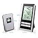 ORIA Indoor Outdoor Thermometer, Digital Wireless Temperature Monitor, LCD Screen Remote Thermometer, ℃/℉ Switch, with Alarm Clock and Snooze Function for Home, Office (Battery Not Included)