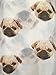 GERINLY Cute Pugs Pattern Oblong Scarf Soft Cotton Lighweight Women Wrap Scarfs (Yellow Beige)