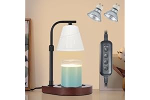 NAWAZA Ceramic Candle Warmer Lamp with Timer Dimmable Electric Wax Melt Warmer for Jar Scented Candles Adjustable Height Mothers Day Birthday Gifts for Women Mom Grandma Home Offices Deco Light(White)