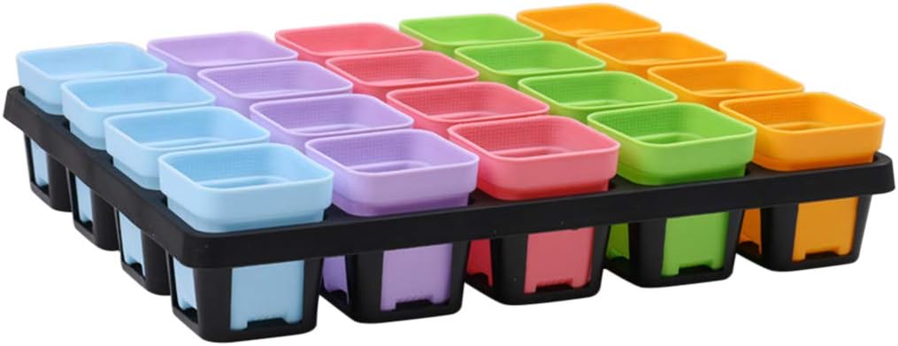 Ggoddess Extra Strength Seedling Seed Starter Tray 20 Cells Seed Tray Plant Germination Kit Garden Seed Starting Tray