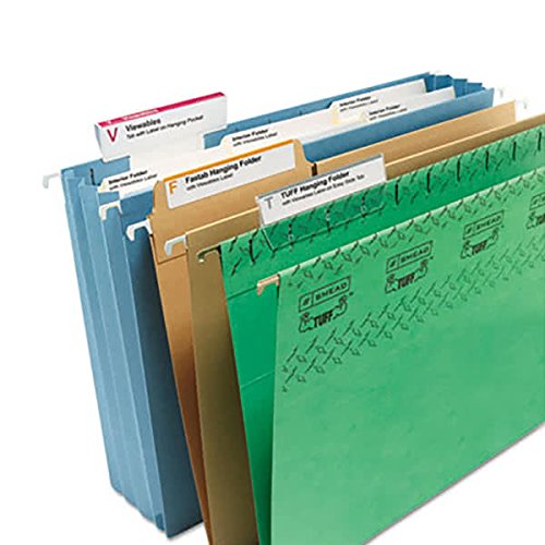 TableTop King 64910 3 1/2" x 1 1/4" Viewables Angle View Assorted Color Hanging Folder Tab - 100/Pack - Thumbnail 3