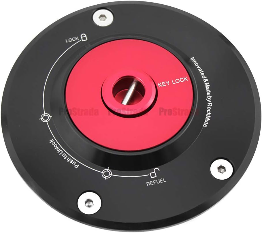 For SUZUKI GSX-R600 GSX-R750 GSX-R1000 GSX-R1300 SV650 SV650S SV1000 SV1000S 2003-2017 Motorcycle Red Fuel Gas Tank Cap With Keys Lock Waterproof Dustproof Dirtproof Billet Alumium Fluid Tank Cover