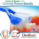DenTrust 3-Sided Toothbrush ::: Medium :: with Automatic 45 Degree Angle :: Made In USA