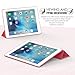 MoKo Case for iPad Pro 9.7 - Slim Lightweight Smart-shell Stand Cover with Translucent Frosted Back Protector for Apple iPad Pro 9.7 Inch 2016 Release Tablet, RED (with Auto Wake / Sleep)