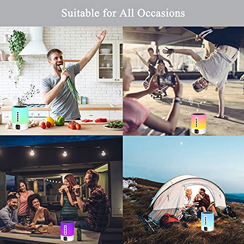 Night Light Bluetooth Speaker, White Noise Machine, Touch Bedside Lamp with Alarm Clock for Kids, Multi-Color Bedroom Table Lamp Xmas gifts for her Gifts for Teenage Girls Boys Teens Women Boyfriend