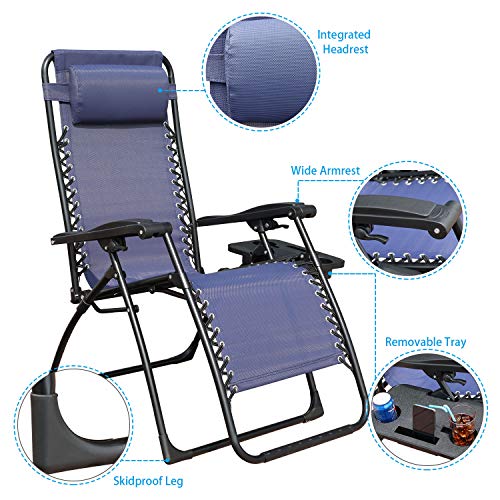 GOLDSUN Zero Gravity Chair Patio Folding Lawn Lounge Chairs Outdoor