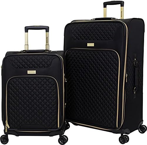 Kensie Luggage 2-Piece Softside Expandable Dual-Spinner Luggage Set (Black)