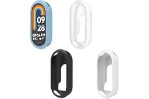 FCMEDZI Compatible for Xiaomi Mi Smart Band 9 Screen Protector Case & Band 9NFC,Soft Silicone Shock-Proof Protector Shell Replacement Protective Case or for Xiaomi Mi Smart Band 8 (Pack of 4)
