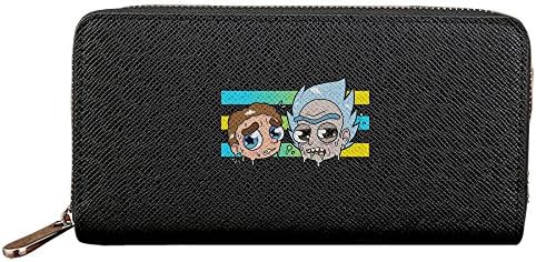 HunnXD Men's Rick And Morty PU Leather Zipper Wallets