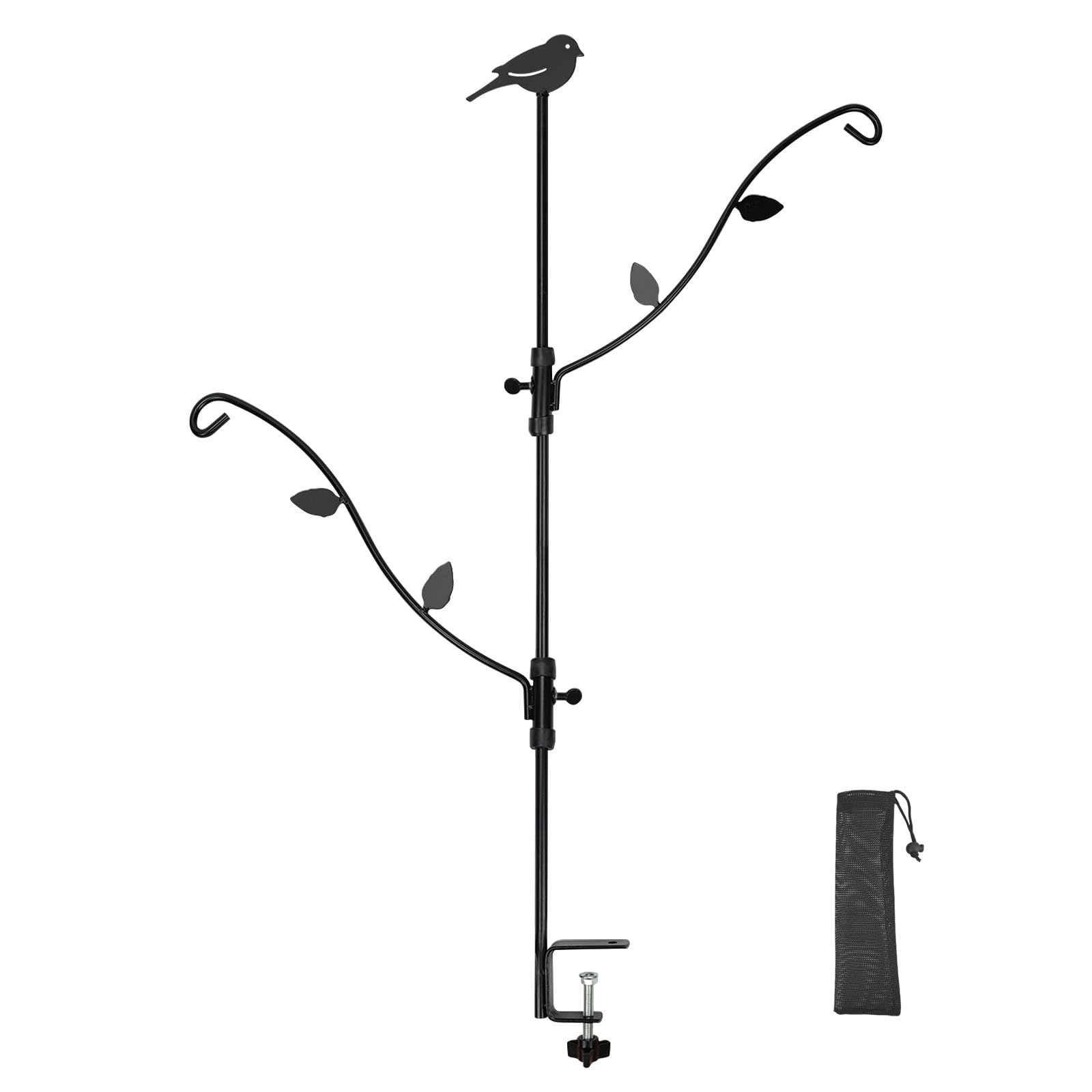 Photo 1 of Deck Bird Feeder with Multi-Hooks and Adjustable Branches for Porch