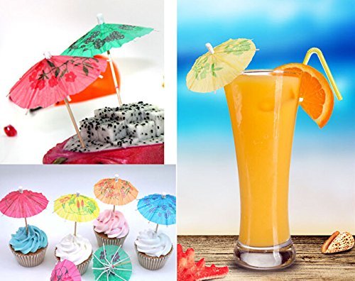 Fangfang 144 PCS Cocktail Parasol Drink Umbrellas For Party