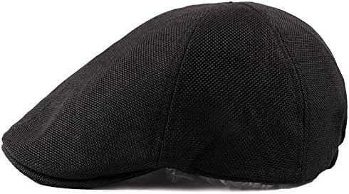 WEIJUN Men Vintage Classic Beret IVY Hat newsboy artist Cap Cabbie Flat Outdoor - Black
