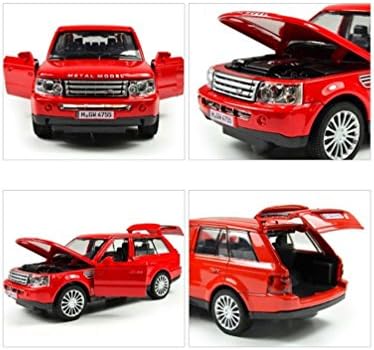 DLPJ Iron 1:28 Scale Car Model Iron Ranger Rover Model Kit with 4 Doors Open Light and Music X