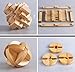 DOYOLLA 3d Wooden Cube Brain Teaser Puzzle Bundle of 6