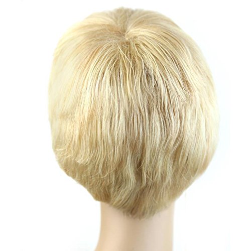 Kanuosi Kanuosi 5" Cute Short Pixie Wigs with Bangs Blonde Pixie Cut