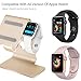 Tranesca 2 in 1 Charging Stand Compatible with Apple Watch Series Ultra2/Ultra/10/9/8/7/6/5/4/3/2/1/SE (38mm/40mm/41mm/42mm/44mm/45mm/46mm/49mm) and Compatible with iPhone of All Series - Gold