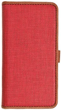 iPhone 6S/iPhone 6 (4.7inch) Side Stitch Flip Case, Magnet Button &amp; Stand Function, Red/Brown [Japan Import] 1929IP6SA