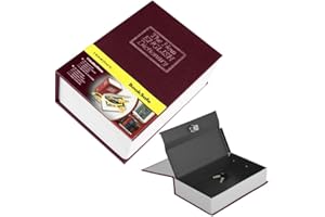 Diversion Book Safe Storage Box, Secret Metal Lock Box with Key Ideal for Safeguarding Money, Jewelry, and Valuables - Perfec