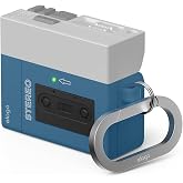 elago Cassette Tape Player Case for Apple AirPods 5 &amp; AirPods 4 | Lanyard Included, Shock Resistant, Full Protection, for Men (Blue)