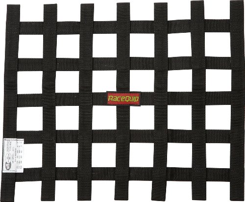 RaceQuip 726001 15" High X 18" Wide Black SFI 27.1 Ribbon Style Window Net