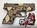 Gold and Black Diamond Back Snake Skin Hydrographic Water Transfer Film Hydro Dipping Dip Demon