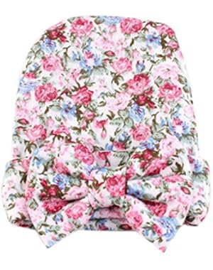 Baby Newborn Cartoon Pattern Bow Hat Cotton Knit Cap Warm Cute Autumn Winter Beanie Bonnet