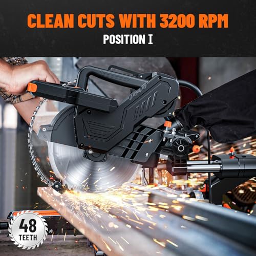 DOVAMAN 10-Inch Dual-Bevel Sliding Miter Saw, 15-Amp, 2-Speed photo 11