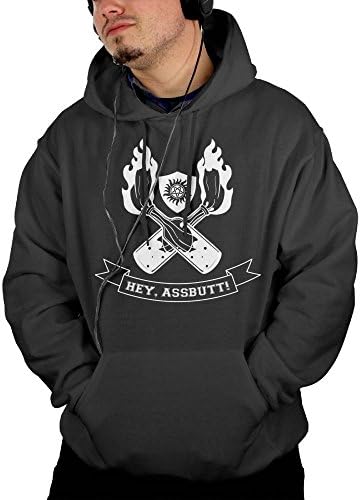 Hey, Assbutt Castiel Men's 100% Cotton Pullover Hooded Sweatshirt Hoodie With Pocket